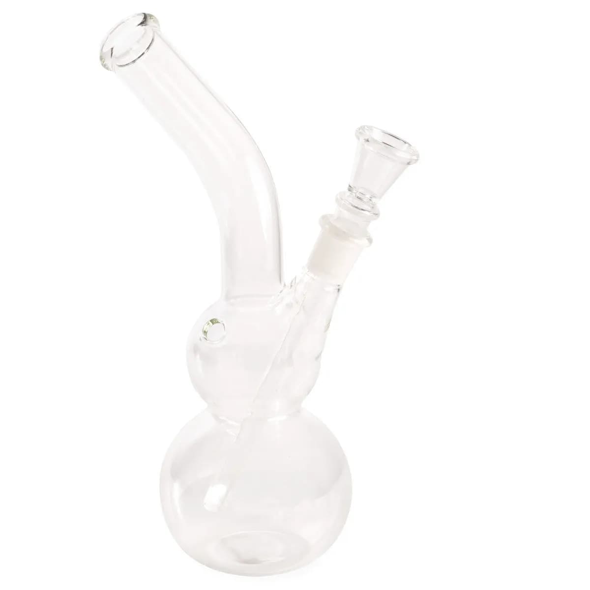 Glazen bong met dubbele kop