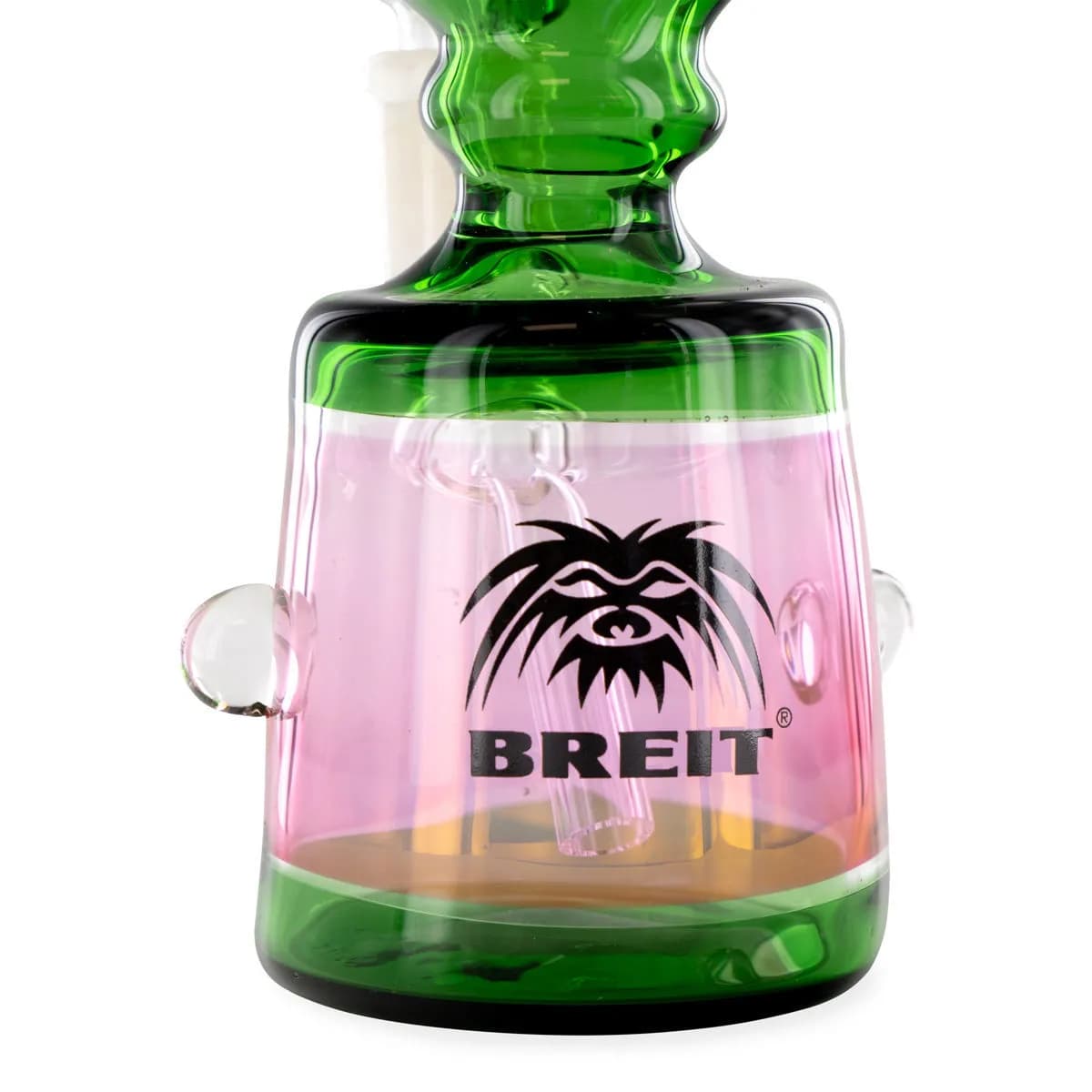 Mini glazen bong met push-kop