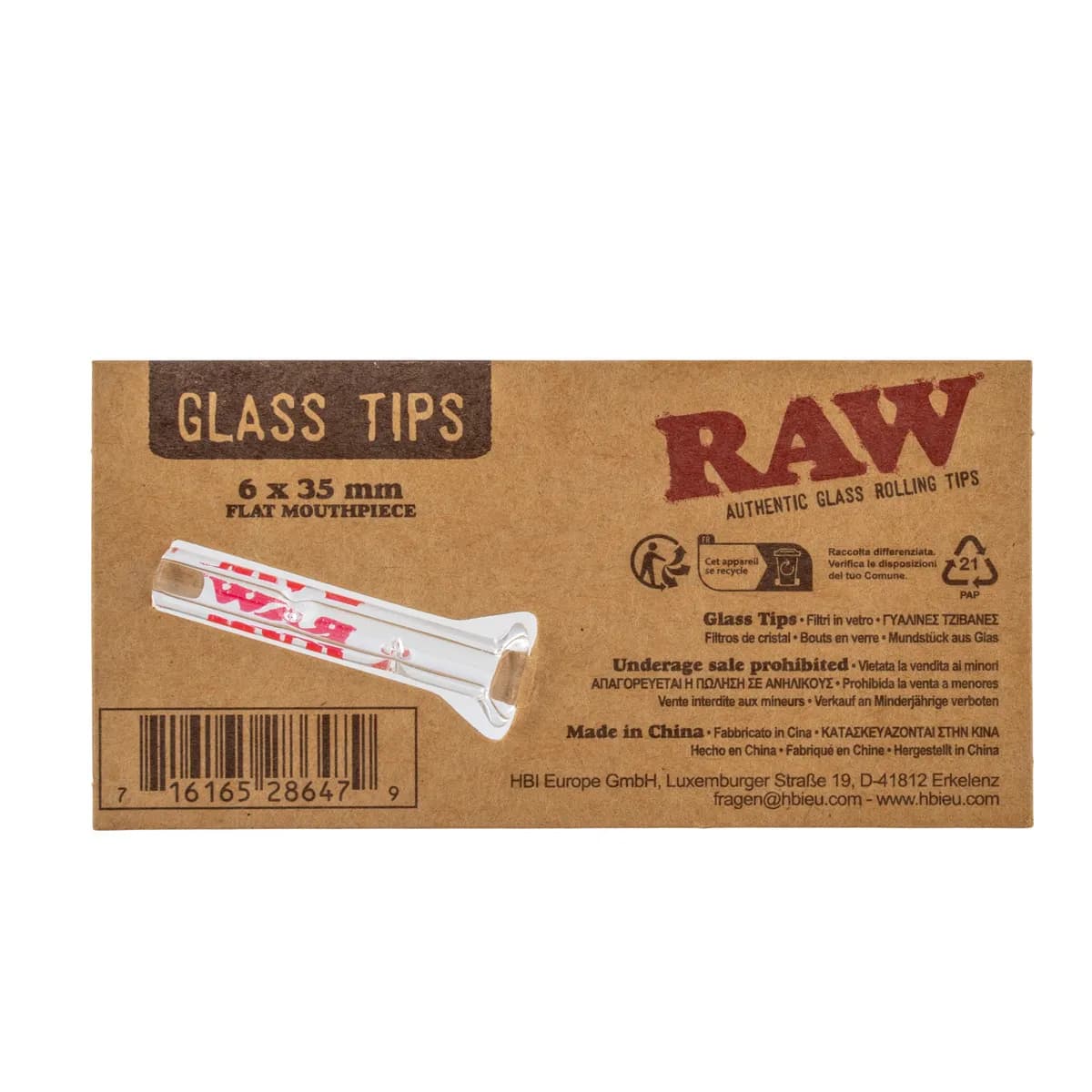 RAW Glazen Tip
