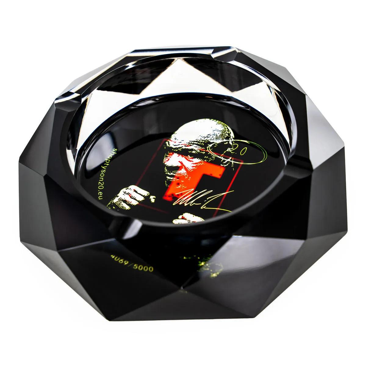 Diamond Cut Ashtray Black