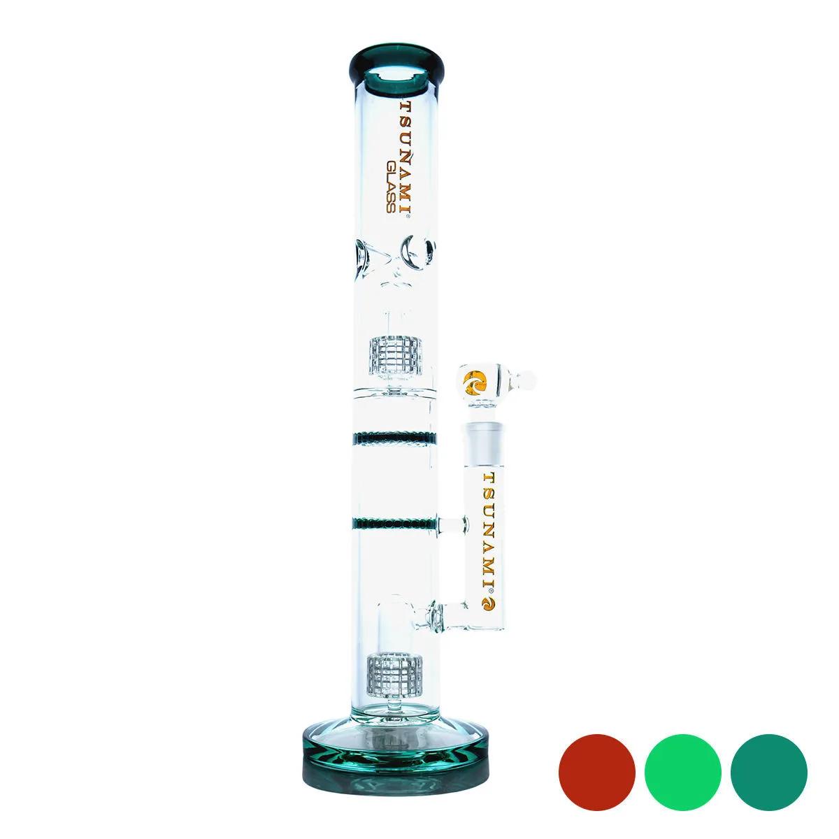 Dual Domed Matrix Dual Honeycomb Bong 16'' (Tsunami Glass)
