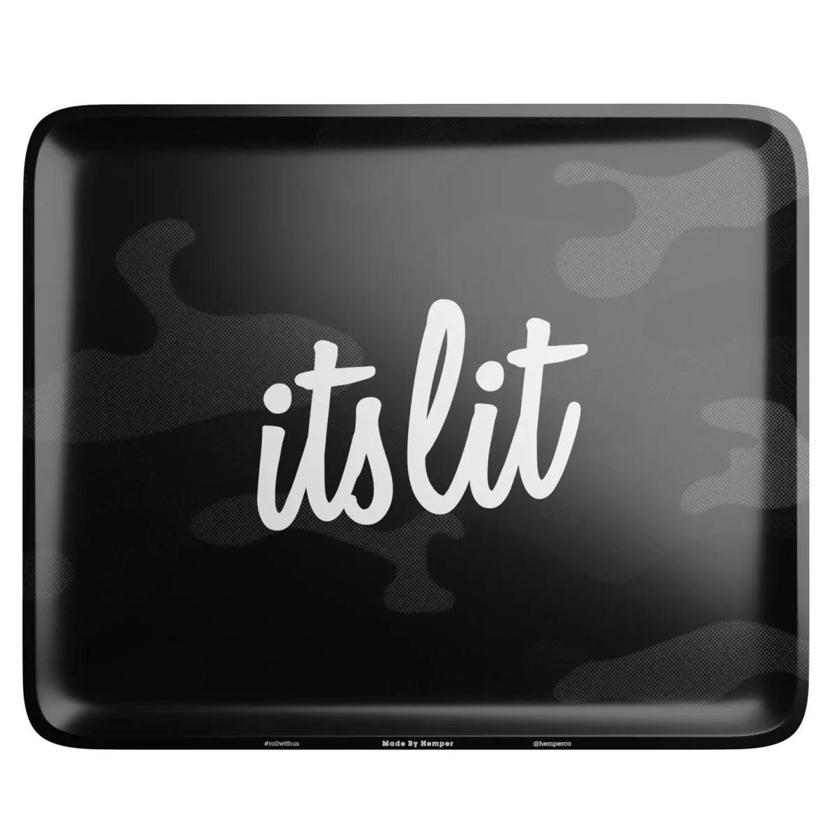 It's Lit Black Rolling Tray