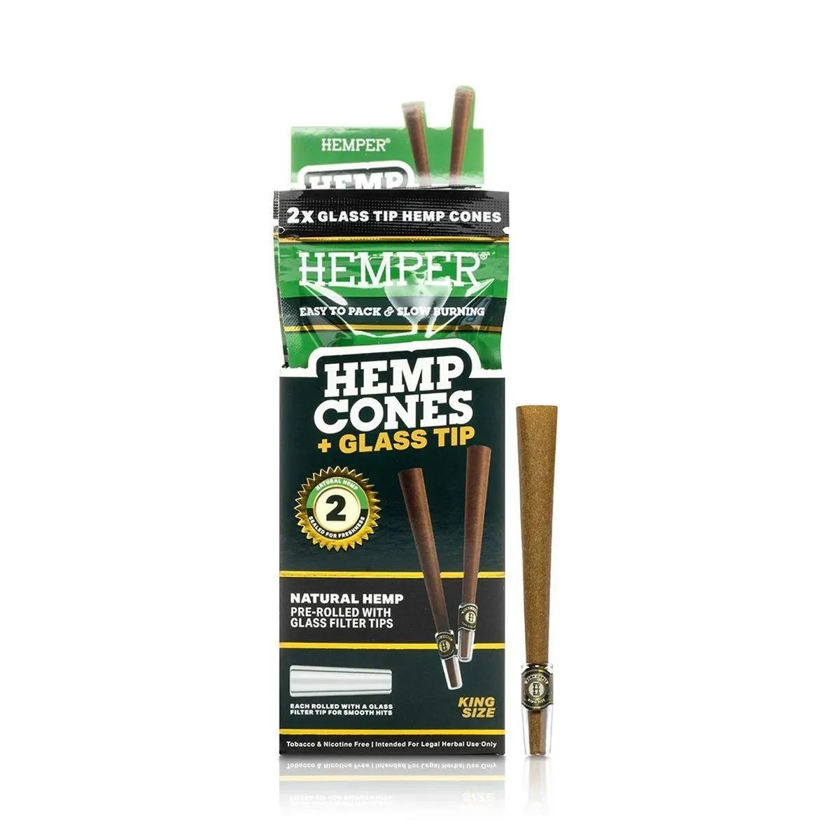 King Size Cones + Glass Tips 2PK