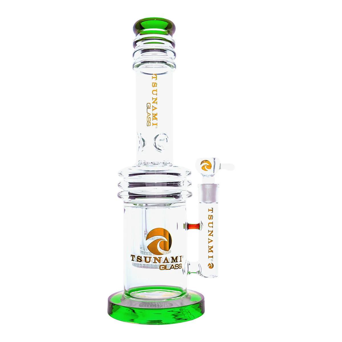 Triple Honeycomb Heart Perc Bong 17'' (Tsunami Glass)