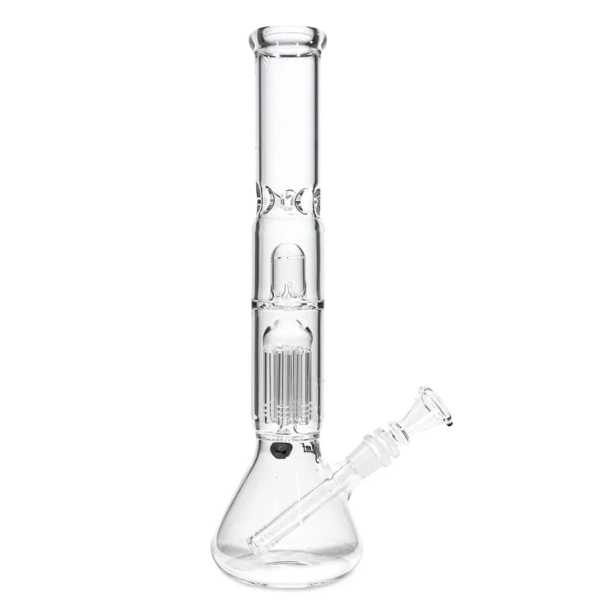 Black Leaf glazen percolator-icebong met koepeldiffuser