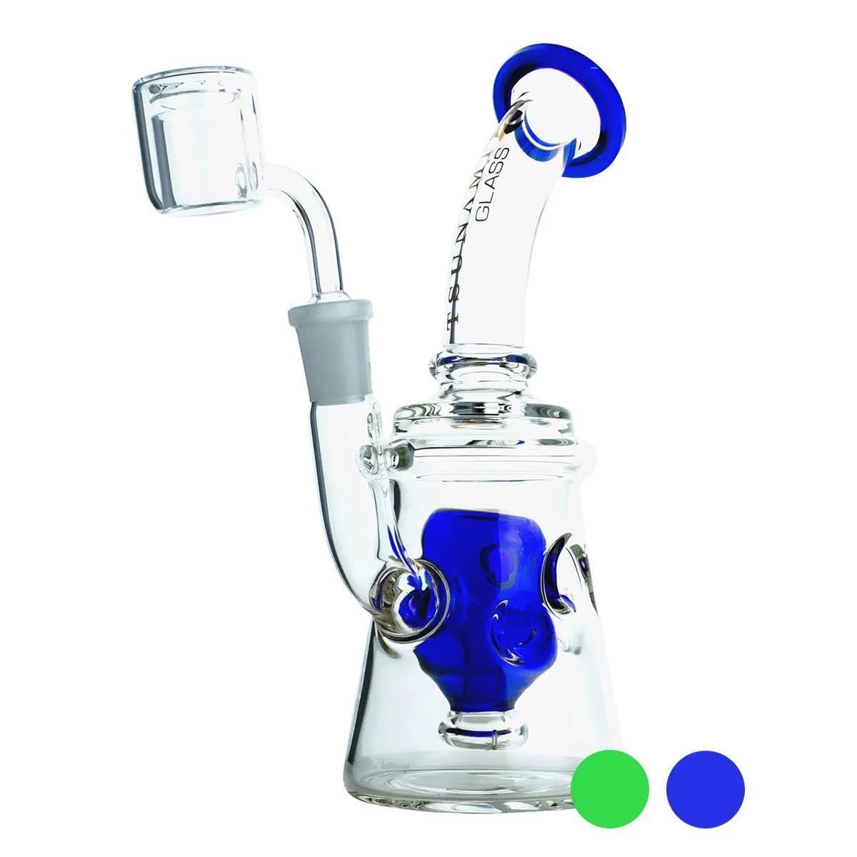 Concentraat Rig Showerhead Swiss 9" (Tsunami Glass)