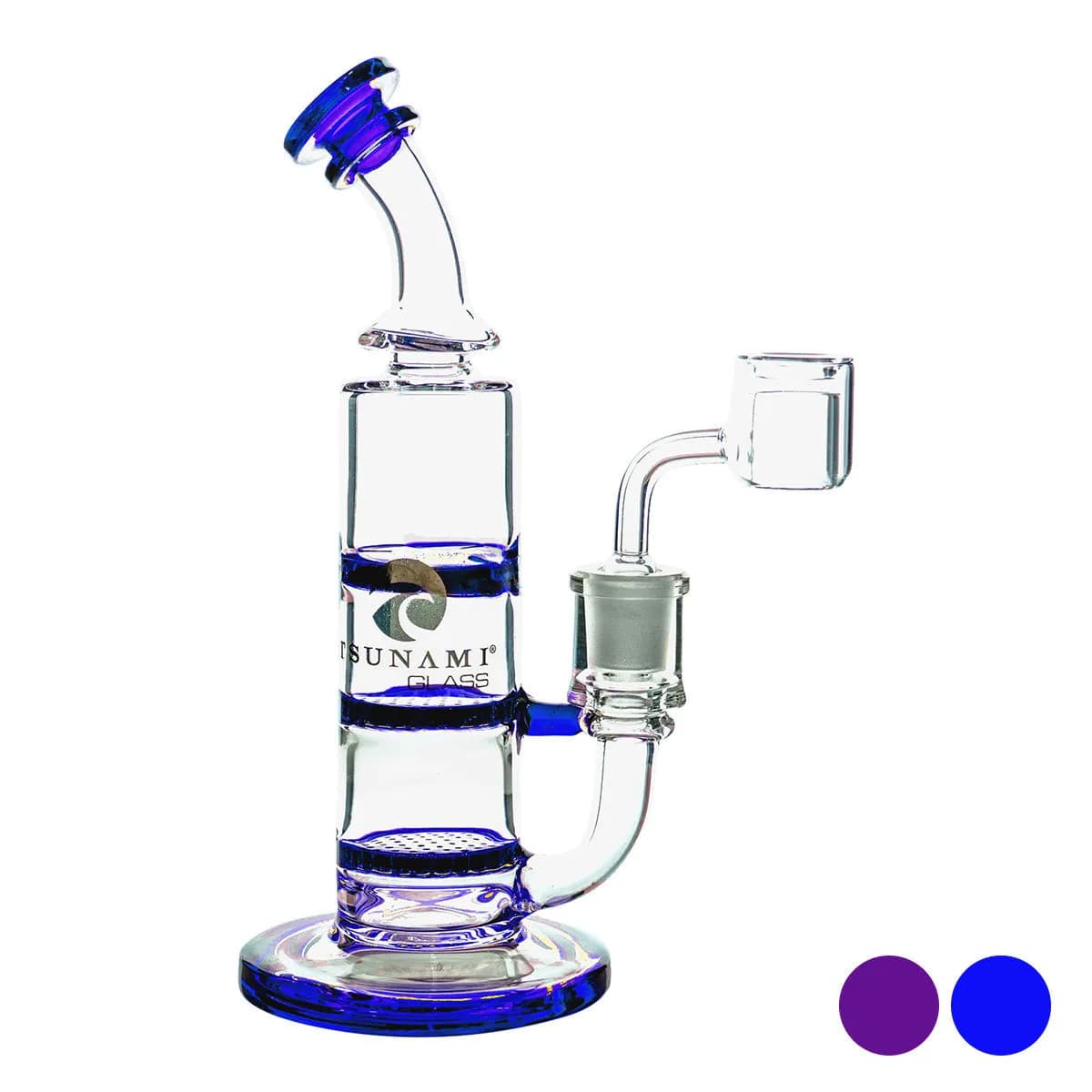 Dubbele Honeycomb Turbine Dab Rig 8″ (Tsunami Glass)