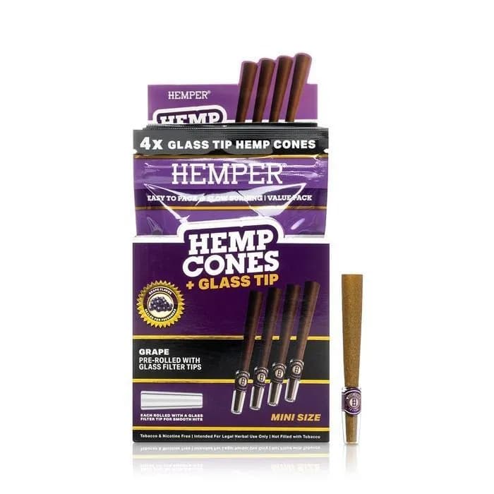 Hennep Cones 1¼ + Glazen Tip 4-pack