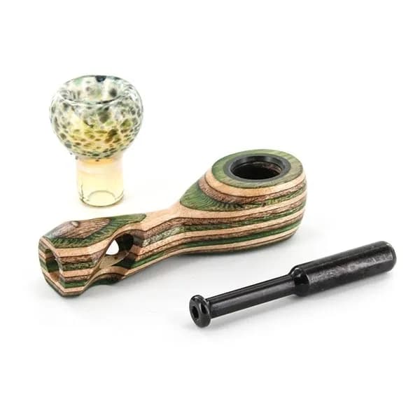 Hybride glazen/houten pijp Sparkle