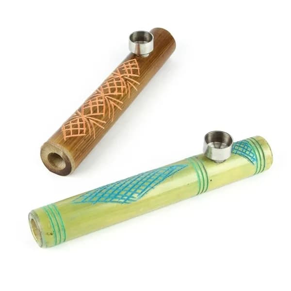 Hybride glazen/houten pijp Wave