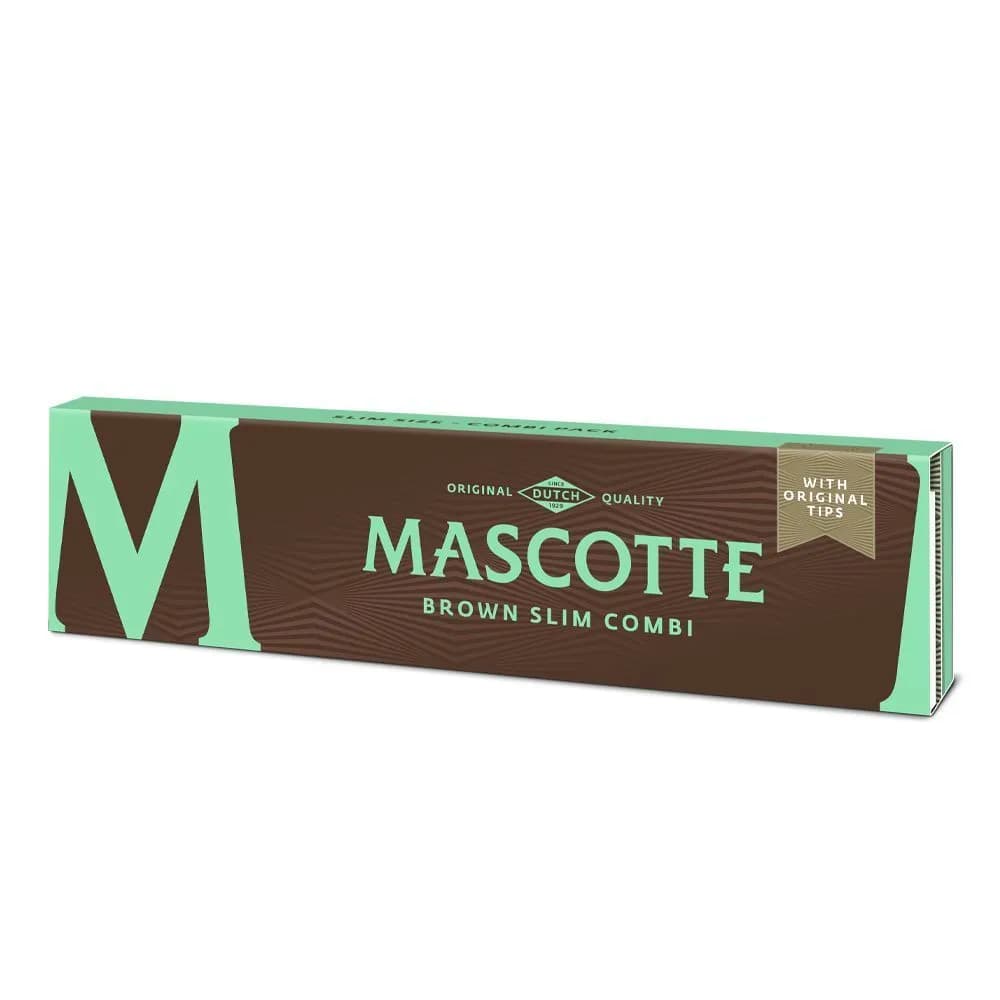 Mascotte Brown Slim Size vloei + afscheurbare tips