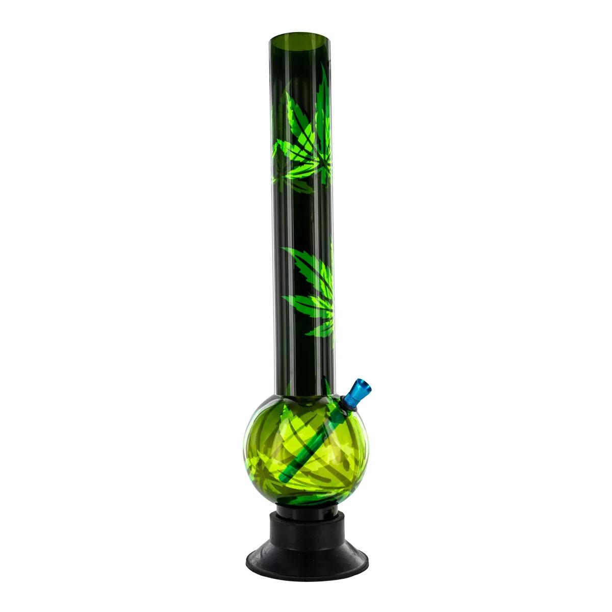 Acrylic Bong Dark Leaves
