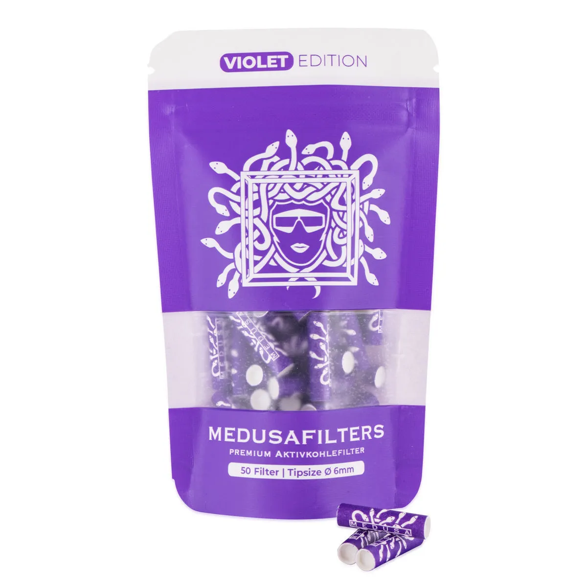 Actieve Kool Filtertips Violet (Medusafilters)