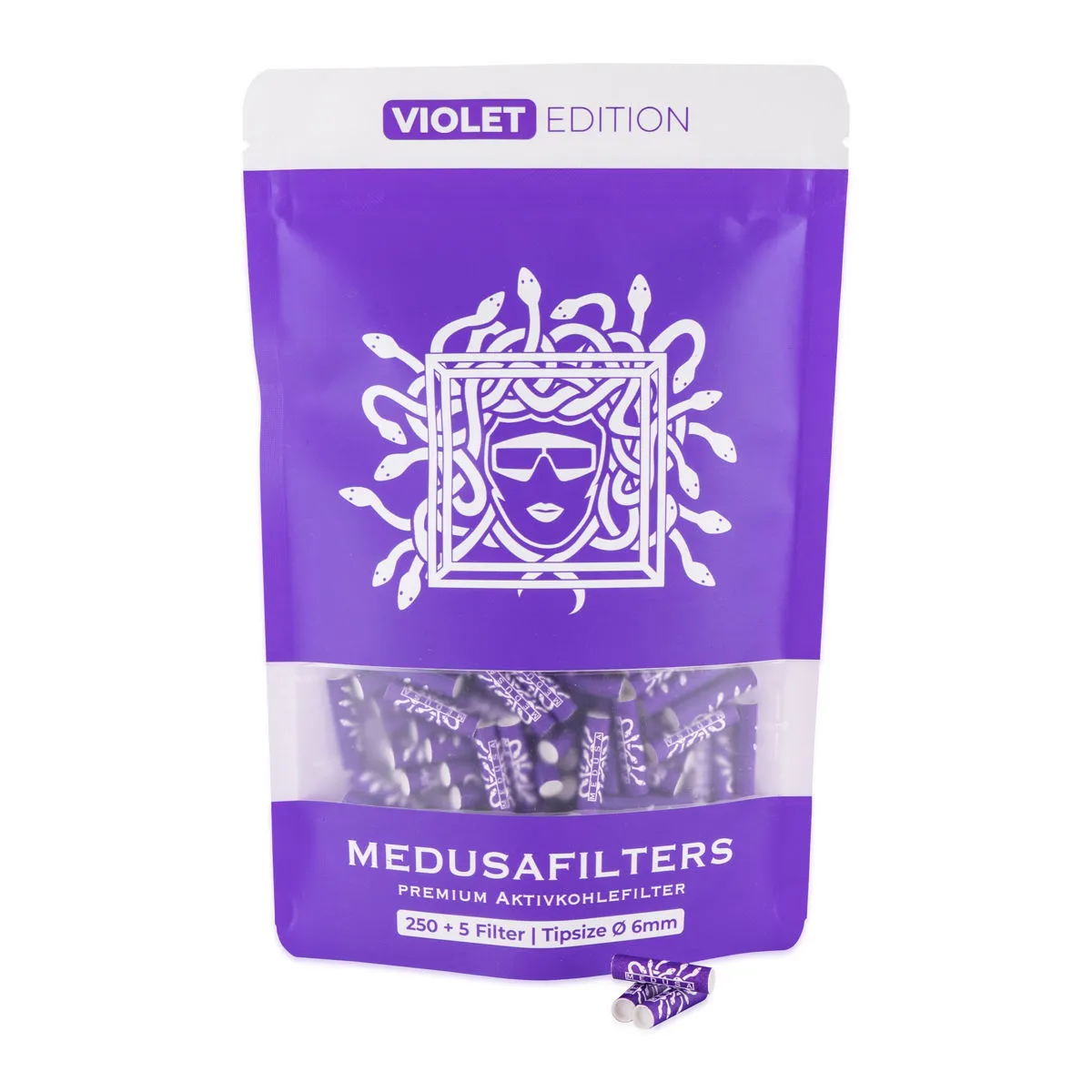 Actieve Kool Filtertips Violet (Medusafilters) — afbeelding 3