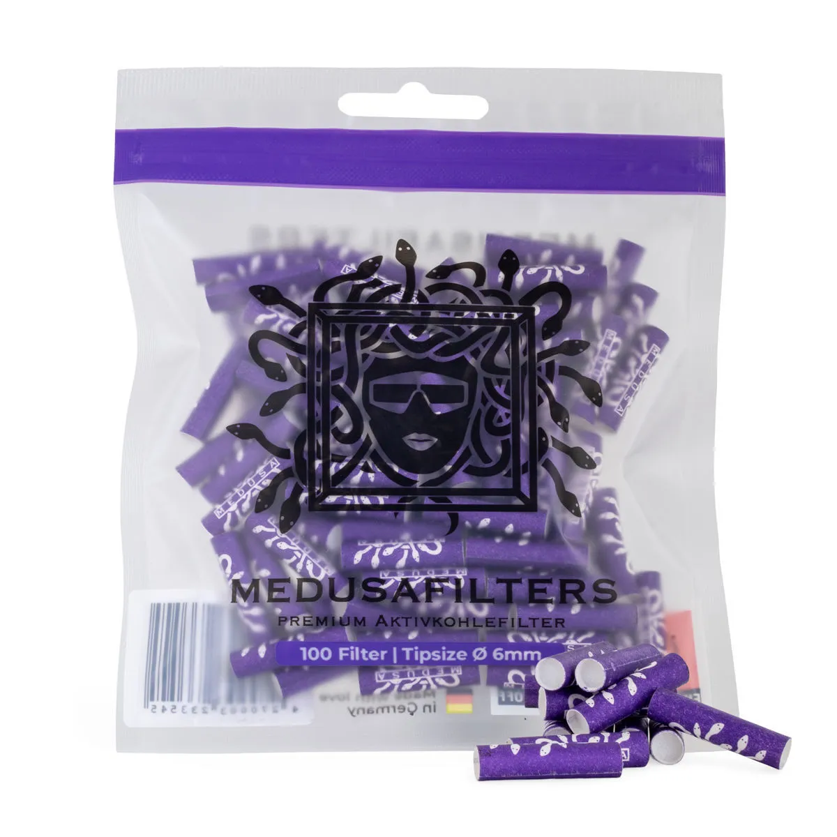 Actieve Kool Filtertips Violet (Medusafilters) — afbeelding 4