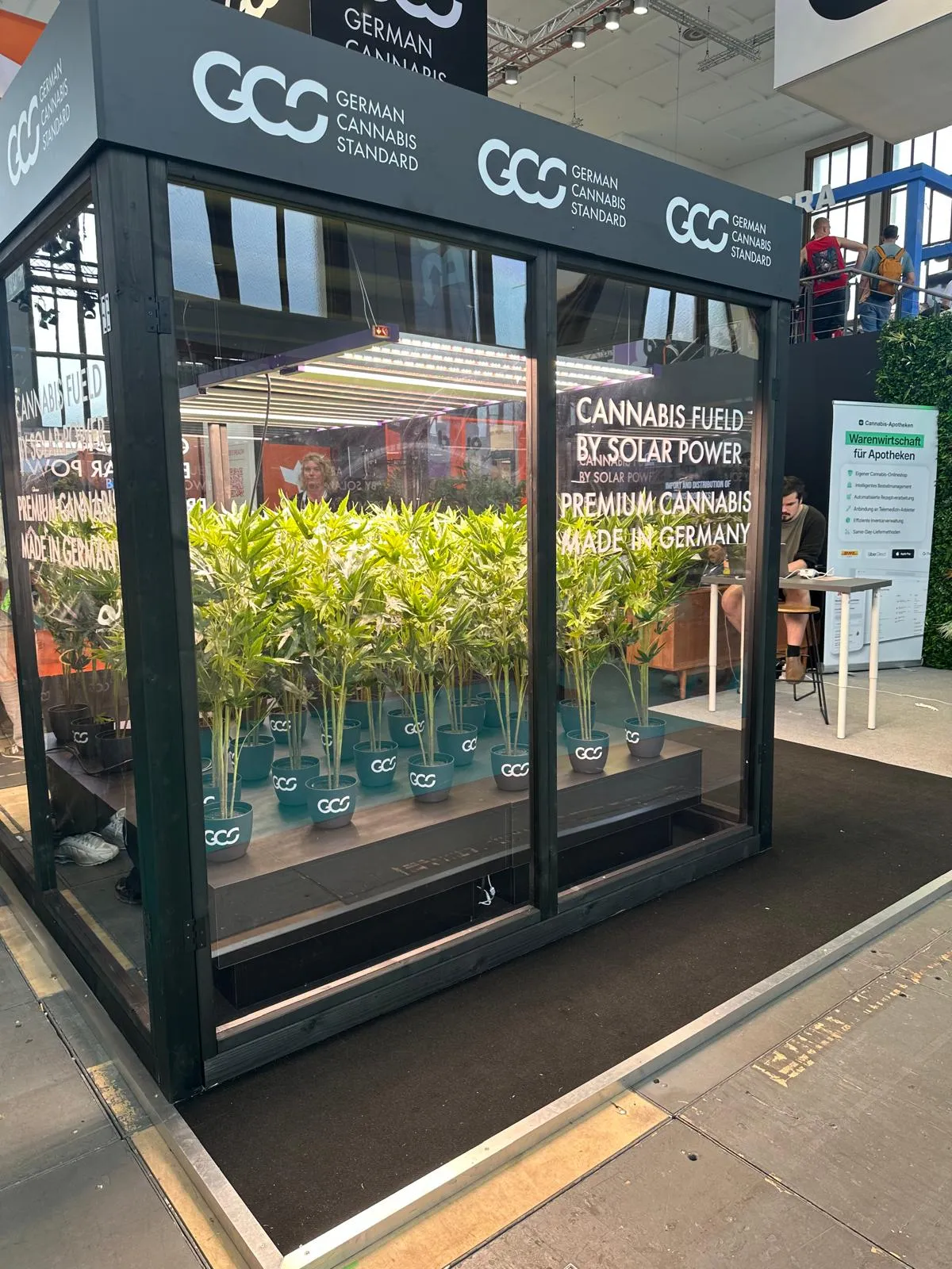 German Cannabis Standard glass greenhouse with live cannabis plants at Mary Jane Berlin 2026