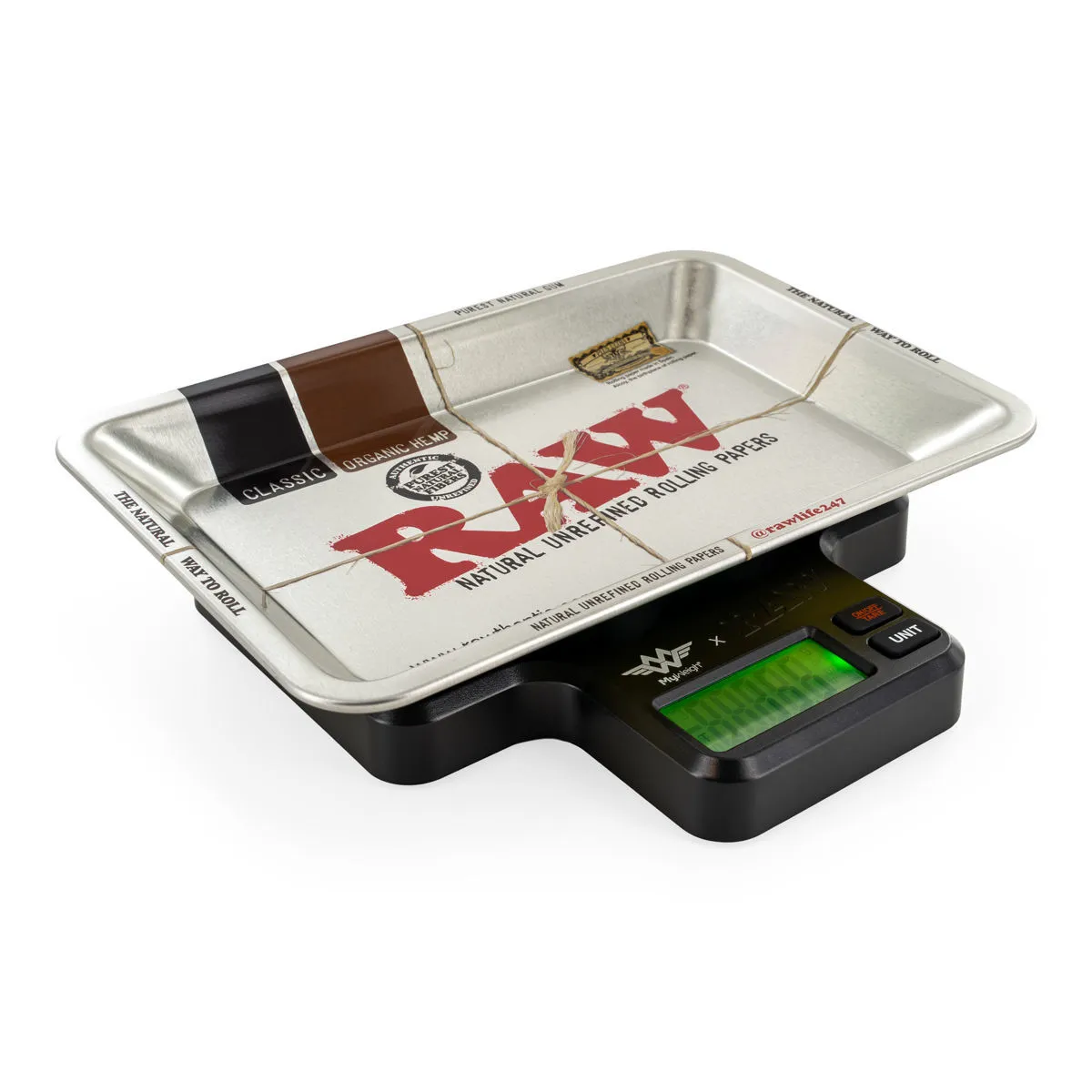 RAW x MY WEIGH Weegschaal met Rolling Tray | 1000 × 0,01g